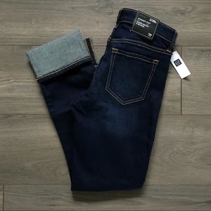 NWT Gap Straight Cuff Dark Wash Denim Jeans